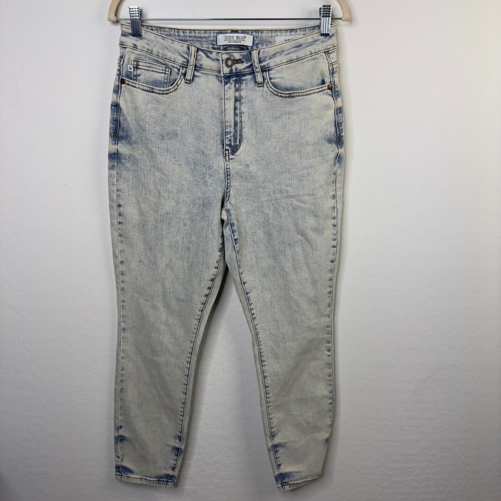 Judy Blue Womens‎ Slim Fit Light Wash Blue Skinny Jeans Denim Sz 7/28 Stretch
